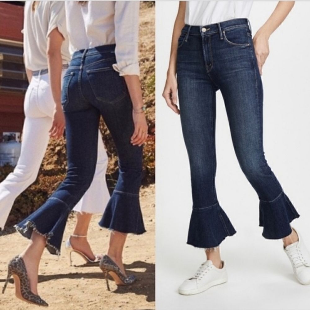 MOTHER Cha Cha Fray Blue Jeans Size 25